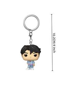 Funko 1pc Black Hair Cartoon Performer Vinyl Figure Keychain, 10.2cm Pocket Size Pendant With Metal Ring And Clasp, Boxed Collectible Bag Charm For Purse, Keys Or Shelf Display Accessory - Multicolor - View 2