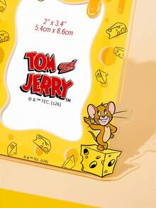 TOM & JERRY X SHEIN Cartoon Photo Frame Holder, Refrigerator Sticker, Acrylic Photo Frame, Suitable For Photo Display, With Refrigerator Sticker, Gifts, Gift Ideas - Multicolor - View 2