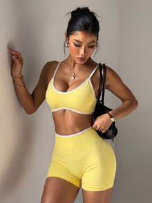 Slayform Slayform 女士无缝瑜伽运动服套装 - Butter Yellow - 查看 7