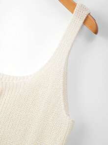 GlowEve CURVE Plus Size Elegant V-Neck Long Sleeve Tie Bow Sweater Set - White - View 5