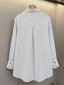 GlowEve CURVE Plus Size Black & White Striped Patchwork Casual Shirt - Black and White - View 2