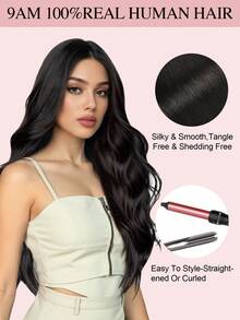 80-100g/Paket 2PCS Ekstensi Rambut Weft Kupu-kupu Hitam Alami Rambut Manusia Tak Terlihat Fleksibel Jahitan Rambut Weft untuk Kenyamanan Sepanjang Hari - S1B - View 8