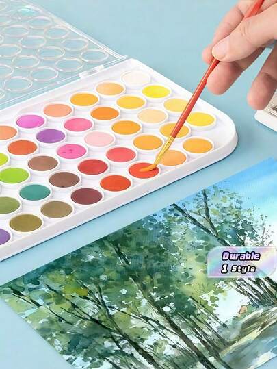 طقم ألوان مائية Artme، 16 لون زاهي مع فرش الرسم - طقم لوحة الفنان، ألوان غنية، قوة تلوين قوية، تشبع لوني عالي