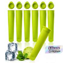 1PC Silicone Ice Cream Popsicle Mold DIY Mold Green Color - Green - View 7