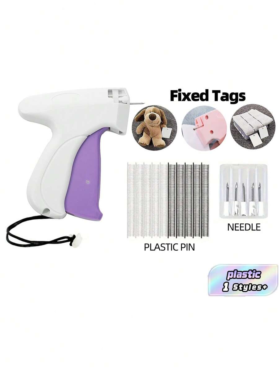 1 + 1000pcs Clothes Repair Sewing Gun Kit, Portable Clothing Mending Sewing Machine, Quick Stitch Gun, Mini Sewing Gun, Fast Mending Clothes Quilt Sewing Gun, Sewing Binding Machine - Type E - View 1
