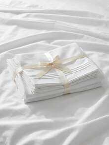 Cirelle 3/4-Piece Bed Sheets Set,1Bed Sheet,1Fitted Sheet,1/2Pillowcases With Elegant 3-Line Embroidery - Soft & Silky Hotel Style Bedding - Deep Pocket Fitted Sheets - Wrinkle Free & Machine Washable - White - View 2