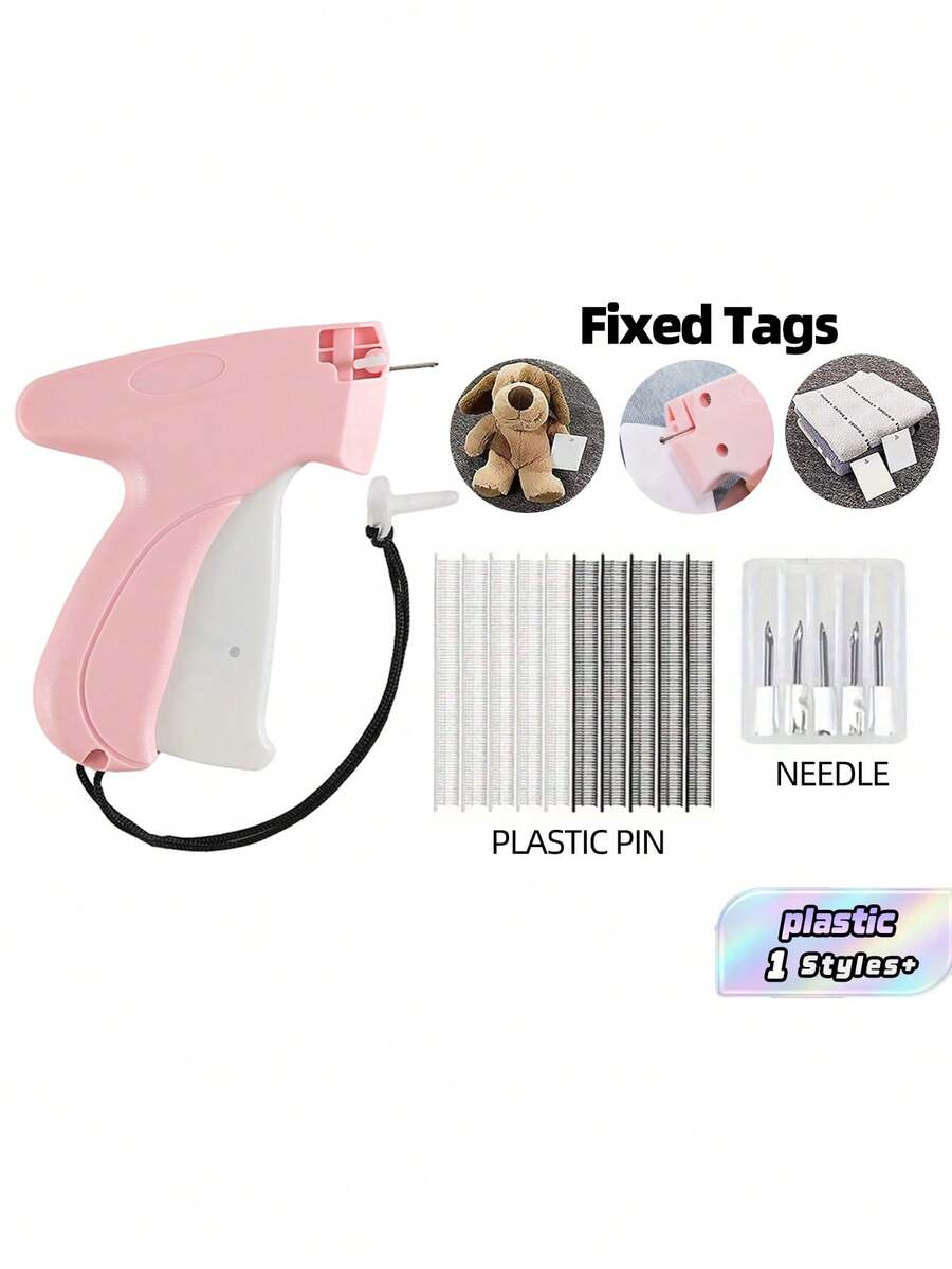 1 + 1000pcs Clothes Repair Sewing Gun Kit, Portable Clothing Mending Sewing Machine, Quick Stitch Gun, Mini Sewing Gun, Fast Mending Clothes Quilt Sewing Gun, Sewing Binding Machine - Sewing Gun + 1000 Glue Needles + 6 Needles - View 1