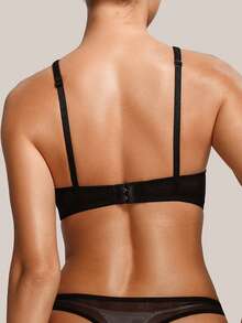 Barelissa Women's Simple Comfortable Adjustable Wide Strap Non-Padded Underwire Bra, 1pc - Black - View 2