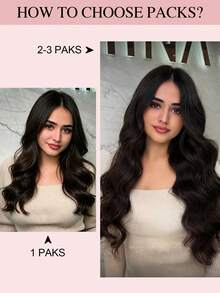 80-100g/Paket 2PCS Ekstensi Rambut Weft Kupu-kupu Hitam Alami Rambut Manusia Tak Terlihat Fleksibel Jahitan Rambut Weft untuk Kenyamanan Sepanjang Hari - S1B - View 6