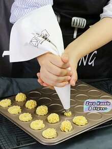 1pc Super Thick Cloth Piping Bag For Baking Cake And Cookies, Reusable And Suitable For Icing Decoration - متعدد الألوان - مشاهدة 1