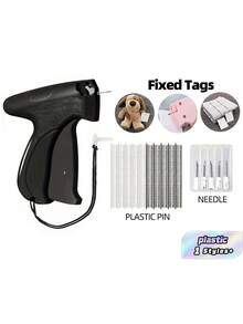 1 + 1000pcs Clothes Repair Sewing Gun Kit, Portable Clothing Mending Sewing Machine, Quick Stitch Gun, Mini Sewing Gun, Fast Mending Clothes Quilt Sewing Gun, Sewing Binding Machine - Black - View 1