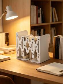 1pc Extendable Bookshelf: Creative Plastic Book Clips, Binding Rack, Bookshelf, Pen Holder, Student-Friendly Space Saver And Efficient Study Organizer. - Multicolor - View 10