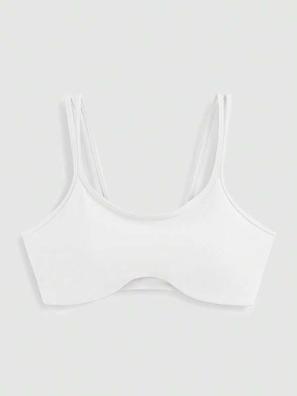 SHEIN Cheerettes Women's Solid Color Casual Versatile Daily Sports Bra