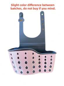 1pc Adjustable Sink Hanging Drain Basket, Suction Cup Sponge Holder For Kitchen Utensils & Fruits - Multicolor - View 8