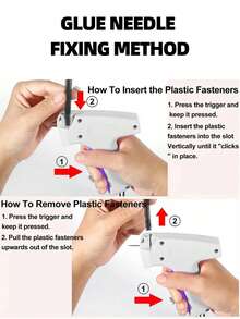 1 + 1000pcs Clothes Repair Sewing Gun Kit, Portable Clothing Mending Sewing Machine, Quick Stitch Gun, Mini Sewing Gun, Fast Mending Clothes Quilt Sewing Gun, Sewing Binding Machine - Type E - View 5