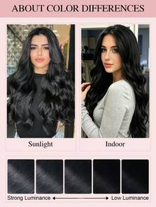 80-100g/Paquete Extensiones de Cabello Humano de Mariposa Negro Azabache, Trama Invisible y Flexible para Coser, Cómoda para Usar Todo el Día - S1 - Ver 11