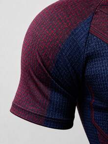 GymBeat Men's Colorblock Print Short Sleeve Sports T-Shirt - Multicolor - View 4