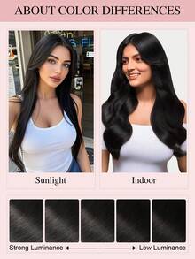 80-100g/Paket 2PCS Ekstensi Rambut Weft Kupu-kupu Hitam Alami Rambut Manusia Tak Terlihat Fleksibel Jahitan Rambut Weft untuk Kenyamanan Sepanjang Hari - S1B - View 11