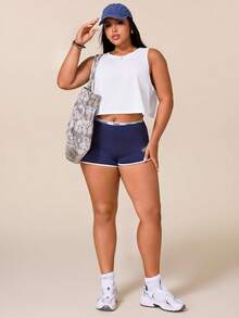 Easithlete Sleeveless Workout Crop Top For Women, Camo Jacquard Textured Fabric With Crisscross Open Back, Breathable Daily & Gym Athletic Tank - White - View 5