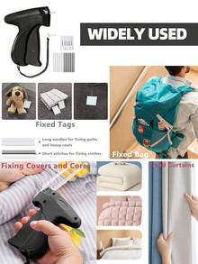 1 + 1000pcs Clothes Repair Sewing Gun Kit, Portable Clothing Mending Sewing Machine, Quick Stitch Gun, Mini Sewing Gun, Fast Mending Clothes Quilt Sewing Gun, Sewing Binding Machine - Black - View 6