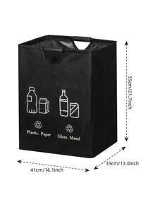 1PC Large Capacity Foldable Thickened Tear Resistant Sponge Handle Can Garbage Bin Collapsible Space Saving For Home Office Kitchen Storage Container - A - View 10