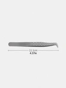 Cross-Border Stainless Steel False Eyelash Tweezers, Eyelash Implantation Tweezers, Flower-Shaped Gold Feather Clamp, High-Precision Eyelash Tweezers With Netted Patterns - فضي - مشاهدة 12