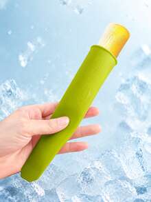 1PC Silicone Ice Cream Popsicle Mold DIY Mold Green Color - Green - View 4