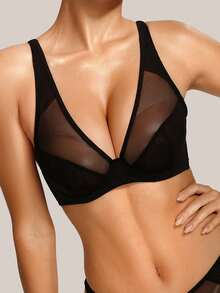 Barelissa Women's Simple Comfortable Adjustable Wide Strap Non-Padded Underwire Bra, 1pc - Black - View 5