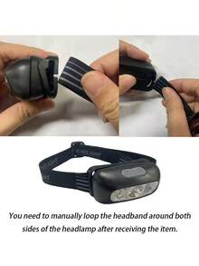 1PC Rechargeable LED Headlamp With Motion Sensor, Waterproof, Suitable For Outdoor Camping, Fishing, Running, Home Emergency Lighting - multicolor - View 9