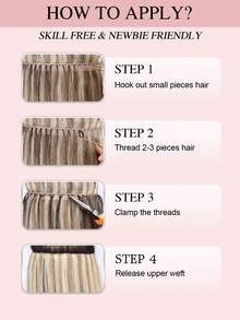 80-100g/Paquete Extensiones de Cabello Humano de Mariposa Negro Azabache, Trama Invisible y Flexible para Coser, Cómoda para Usar Todo el Día - S1 - Ver 4