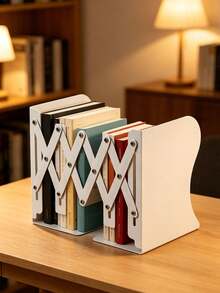 1pc Extendable Bookshelf: Creative Plastic Book Clips, Binding Rack, Bookshelf, Pen Holder, Student-Friendly Space Saver And Efficient Study Organizer. - Multicolor - View 12