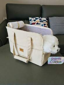 Fashionable Crossbody Pet Backpack For Casual Outings. Handheld And Portable Dog Bag. Portable Cat Bag. - Multicolor - View 1