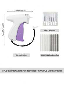 1 + 1000pcs Clothes Repair Sewing Gun Kit, Portable Clothing Mending Sewing Machine, Quick Stitch Gun, Mini Sewing Gun, Fast Mending Clothes Quilt Sewing Gun, Sewing Binding Machine - Type E - View 9