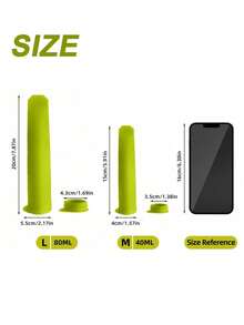 1PC Silicone Ice Cream Popsicle Mold DIY Mold Green Color - Green - View 8