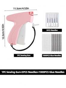 1 + 1000pcs Clothes Repair Sewing Gun Kit, Portable Clothing Mending Sewing Machine, Quick Stitch Gun, Mini Sewing Gun, Fast Mending Clothes Quilt Sewing Gun, Sewing Binding Machine - Sewing Gun + 1000 Glue Needles + 6 Needles - View 9