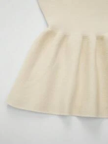 GlowEve CURVE 大尺碼修身優雅通勤簡約針織開襟衫 - 米色 - 查看 6