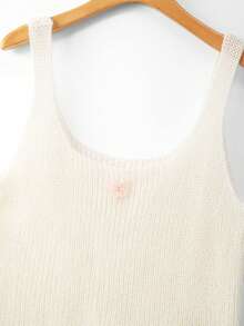 GlowEve CURVE Plus Size Elegant V-Neck Long Sleeve Tie Bow Sweater Set - White - View 4