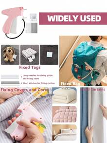 1 + 1000pcs Clothes Repair Sewing Gun Kit, Portable Clothing Mending Sewing Machine, Quick Stitch Gun, Mini Sewing Gun, Fast Mending Clothes Quilt Sewing Gun, Sewing Binding Machine - Sewing Gun + 1000 Glue Needles + 6 Needles - View 6