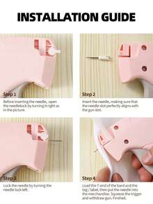 1 + 1000pcs Clothes Repair Sewing Gun Kit, Portable Clothing Mending Sewing Machine, Quick Stitch Gun, Mini Sewing Gun, Fast Mending Clothes Quilt Sewing Gun, Sewing Binding Machine - Sewing Gun + 1000 Glue Needles + 6 Needles - View 4