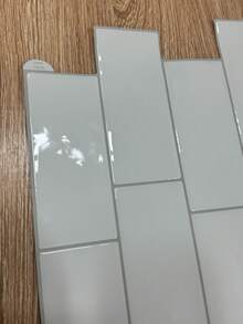20 Pcs Waterproof Brick Textured 3D Wall Panels, DIY Tile Stickers, Removable Self-Adhesive Wall Tiles For Kitchen Bathroom Backsplash And Holiday Decor - View 12