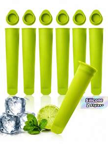 1PC Silicone Ice Cream Popsicle Mold DIY Mold Green Color - Green - View 1