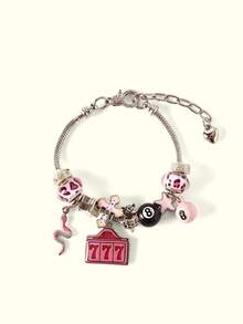 Popjeli DIY Summer Bb Pink Bracelet, Bear/Flower/Cross/Fashion - Pink - View 20