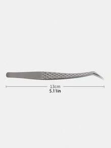 Cross-Border Stainless Steel False Eyelash Tweezers, Eyelash Implantation Tweezers, Flower-Shaped Gold Feather Clamp, High-Precision Eyelash Tweezers With Netted Patterns - فضي - مشاهدة 15