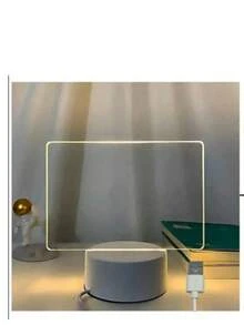 1PC Luminous Acrylic Writing Board Erasable Led 3d Night Light, Usb Powered, Suitable For Memo, Message Board, Gift, Desk Decoration Light - rectangle - View 5