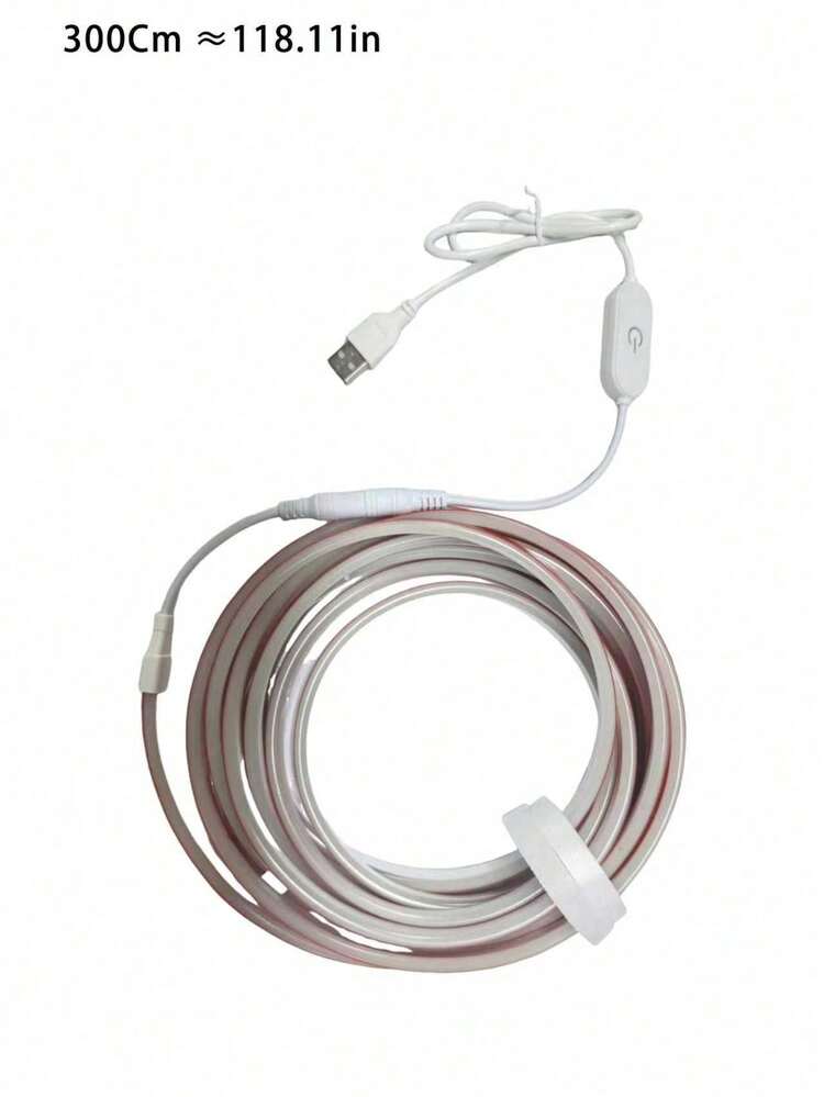 1M/2M/3M/4M/5M LED Touch Activated Neon Lighting Strip, USB  Flexible Strip Lights For Decor, Live Stream, Makeup Mirror & Bathroom - White - View 15