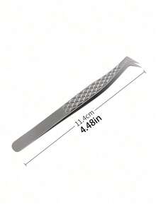 Cross-Border Stainless Steel False Eyelash Tweezers, Eyelash Implantation Tweezers, Flower-Shaped Gold Feather Clamp, High-Precision Eyelash Tweezers With Netted Patterns - فضي - مشاهدة 11