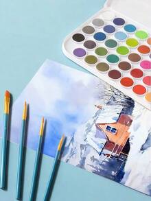 Artme Watercolor Paint Set, 16 Vibrant Colors With Paint Brushes – Artist Palette Kit, Rich Colors, Strong Tinting Strength, High Color Saturation. - Multicolor - View 2