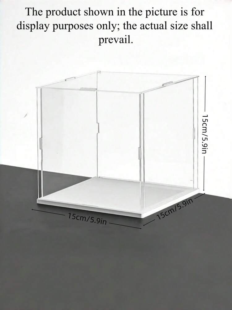 1個透明壓克力展示盒 防塵保護盒 用於花卉、公仔、收藏品、家居裝飾、展示架收納整理 - 白色 - 查看 10
