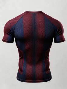 GymBeat Men's Colorblock Print Short Sleeve Sports T-Shirt - Multicolor - View 2
