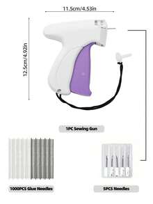 1 + 1000pcs Clothes Repair Sewing Gun Kit, Portable Clothing Mending Sewing Machine, Quick Stitch Gun, Mini Sewing Gun, Fast Mending Clothes Quilt Sewing Gun, Sewing Binding Machine - Type E - View 8